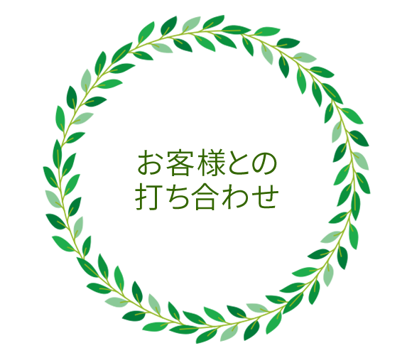 お客様との打ち合わせ